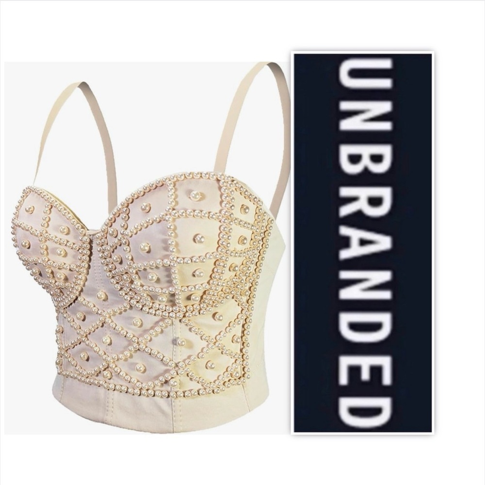 UNBRANDED Beaded Bustier Corset Crop Top